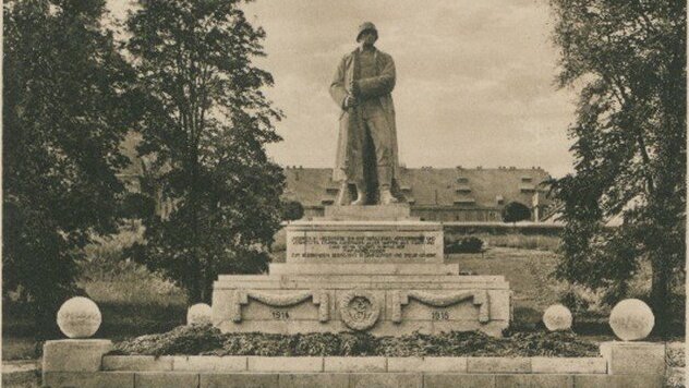 Kriegerdenkmal für das 6. Thüringische Infanteriere-giment Nr. 95 nach dem Entwurf von Hans Dammann, ohne Datum.
