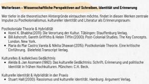 Wissenschaftliche Perspektiven auf Schreiben, Identität und Erinnerung